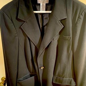 Womens black one button blazer 18W